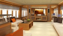 Main Salong on board of the yacht Electra by IAG Yachts